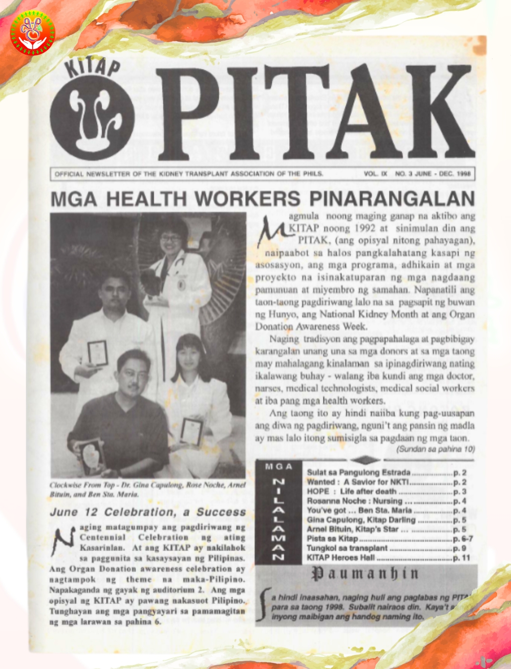 MGA HEALTH WORKERS PINARANGALAN